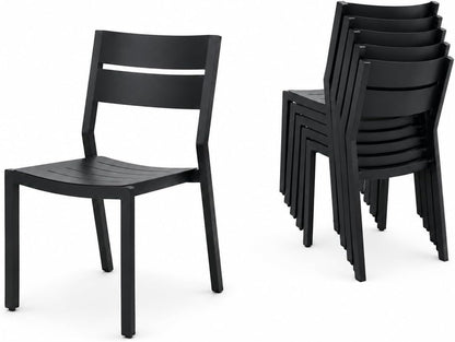 Lightweight Stackable Aluminum Outdoor Dining Chairs｜Weather‑Resistant Space‑Saving Patio Armchairs for Backyard Deck Balcony 🌾