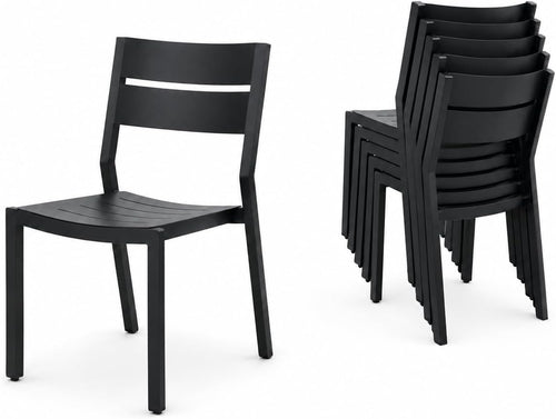 Lightweight Stackable Aluminum Outdoor Dining Chairs｜Weather‑Resistant Space‑Saving Patio Armchairs for Backyard Deck Balcony 🌾