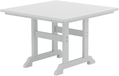 43 Inch Square HDPE Outdoor Dining Table｜Weather‑Proof Slatted Patio Table with Umbrella Hole for Backyard Deck Garden 🌼