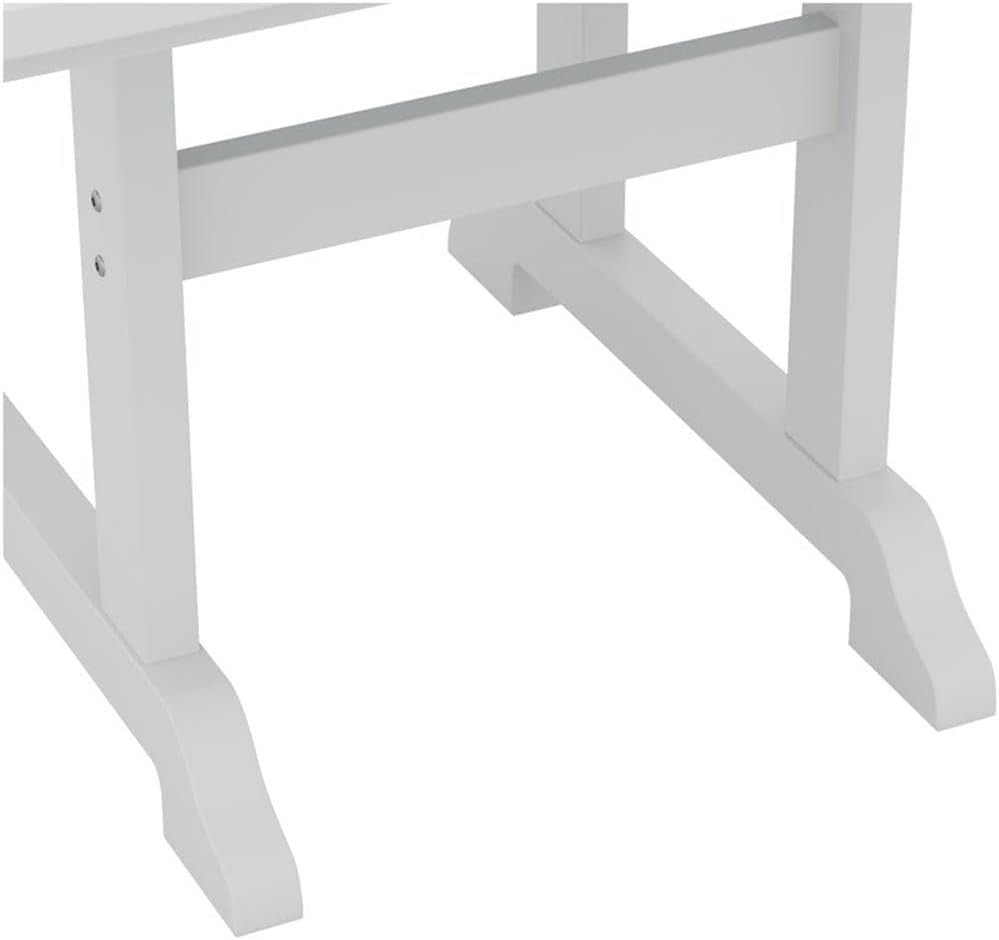 43 Inch Square HDPE Outdoor Dining Table｜Weather‑Proof Slatted Patio Table with Umbrella Hole for Backyard Deck Garden 🌼